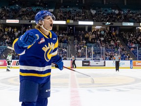 Saskatoon Blades take on the Prince Albert Raiders in their season home opener at SaskTel Centre. Photo taken in Saskatoon on Saturday, September 24, 2022.