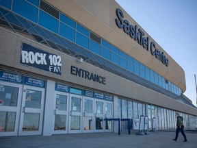 SaskTel Centre arena is seen in Saskatoon, Sask., on Thursday, April 15, 2021.