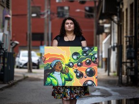 Ailah Carpenter, a traditional and digital artist and fine arts student, is bringing their Prairie Indigenous two-spirit design aesthetic to the national stage.