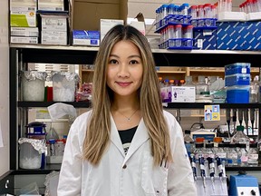 S College of Medicine PhD student Lai Wong in the lab.