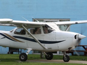 A Cessna 172 Skyhawk single-engine plane, similar to above, crashed into a house shortly after takeoff from Duluth, Minnesota, airport, killing all three passengers.