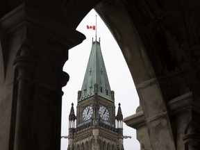 The Peace tower is seen on Parliament Hill, Tuesday, Sept. 20, 2022 in Ottawa. MPs unanimously passed legislation to temporarily double GST rebates to help low- and modest-income Canadians, and the bill will now be sent to the Senate.THE CANADIAN PRESS/Adrian Wyld