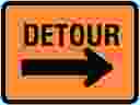Detour road sign