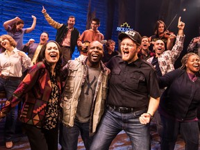 The cast of the North American tour of Come From Away. The show is being performed at TCU Place in Saskatoon from October 18-23. (Provided: Come From Away/Broadway Across Canada. Photos by Matthew Murphy.)