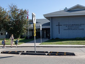 Bishop Filevich Ukrainian Bilingual School in Saskatoon is experiencing an influx of students from Ukraine. Photo taken in Saskatoon, Sask. on Friday, September 2, 2022.