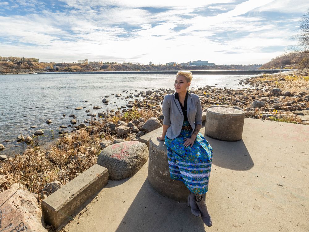  courtney-dawn anaquod is a jigging champion, fashion model and youth mentor focused on mental health, seen here in saskatoon, oct. 27, 2022.