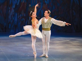 Momoka Matsui & Daniel Da Silva as Lord and Lady Birch, in Ballet Jorgen's The Nutcracker: A Canadian Tradition.