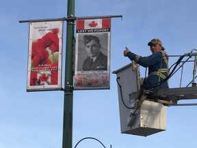 For the second year in a row, the town of St. Walburg, Sask. hung dozens of banners to honour veterans with ties to the community.