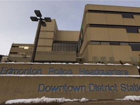 Edmonton police headquarters and downtown division.