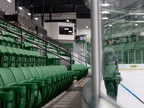 University of Saskatchewan Huskies will play the University of Regina Cougars in a rescheduled Canada West men's hockey game Tuesday.