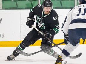 U of S Huskies' Justin Ball in first period action against Trinity Western during first period in Saskatoon in October.