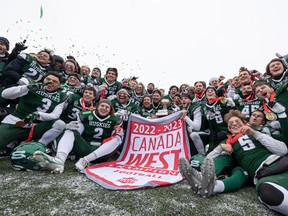 U of S Huskies beat the UBC Thunderbirds in the Canada West football final to win the Hardy Cup at Griffiths Stadium on Saturday.