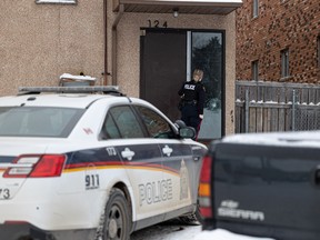 Saskatoon police were investigating a suspicious death at 126 Avenue P South. Photo taken in Saskatoon, Sask. on Wednesday, Nov. 16, 2022.