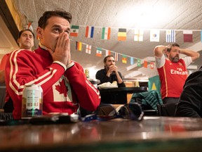 Greg Kozub, a soccer coach and substitute teacher who moved to Canada from Poland, is excited to cheer on Canada in the World Cup with his friends at Broadway Collective. Photo taken in Saskatoon, Sask. on Wednesday, Nov 23, 2022.