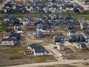 This October 2018 aerial photo shows development in the Aspen Ridge neighbourhood on the eastern edge of Saskatoon.