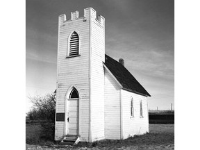 A photo of St. Mary's Anglican Church, in the Lilac district, from Dec. 29, 1964. Built in 1906, it was the smallest Anglican church in the Diocese of Saskatoon. It's now part of the Pioneer Village in the Western Development Museum.