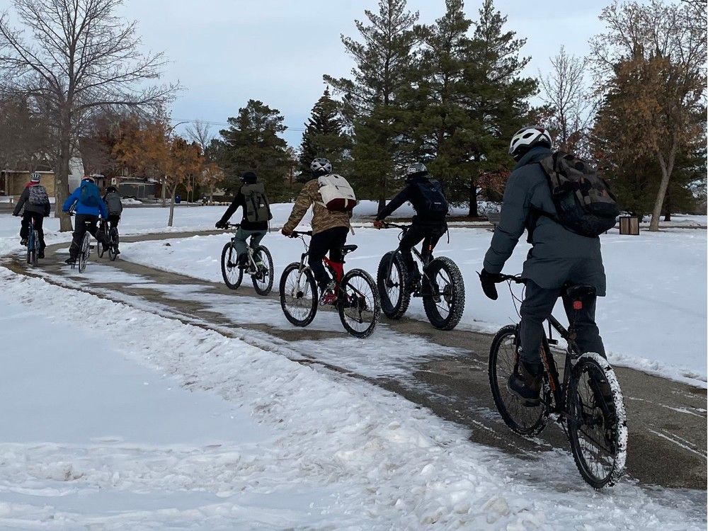  13-year-old enoch o’soup is among other youth riding bicycles in this undated photo.