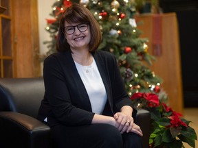 NDP Leader Carla Beck sits for a portrait at her office at the Saskatchewan Legislative Building on Monday, Dec. 12, 2022.