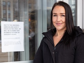 Mandy Thibodeau has owned and operated the Subway restaurant on 22nd Street East for a decade. Out of concern for her staff's safety, she has taken the step of limiting the hours the store is open.