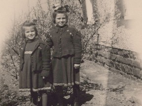 Vera Doederlein, 11 (left), with her sister Rosemarie, 13, in Germany in April 1954. They sailed for Montreal in September and, later that year, Rosemarie disappeared.
