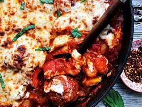 Baked gnocchi and meatballs. Photo by Renee Kohlman.