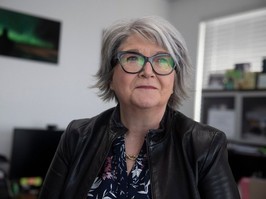 Tracy Zambory, President of the Saskatchewan Union of Nurses sits for a portrait at her office on Thursday, December 15, 2022 in Regina.