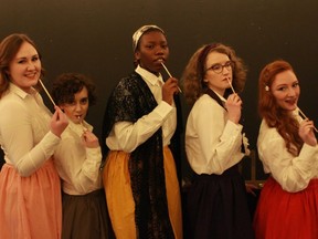 From left: Sammy Ramsay, Erin Brophy, Peace Akintade, Emily Rempel and Sam Fairweather star in The Unforgettables.