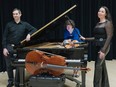 Elixir Trio, from left, cellist Peter Hedlin, pianist Kathleen Solose and violinist Oxana Ossiptchouk.