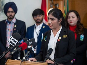 University of Regina student Navjot Kaur spoke last week about the pros and cons of staying in Saskatchewan.