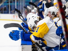 Jake Chiasson and the Saskatoon Blades fell 8-1 to the Prince Albert Raiders in WHL action Sunday.