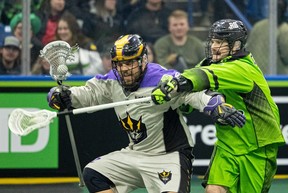 Saskatchewan Rush’s Robert Church in action on Saturday.