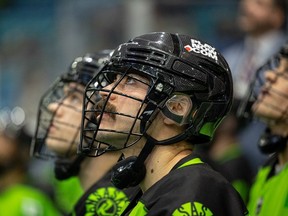 Clark Walter and the Saskatchewan Rush took on the San Diego Seals during NLL action Saturday at SaskTel Centre.