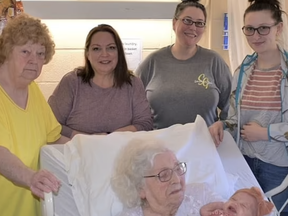 Six generations of women in one room.