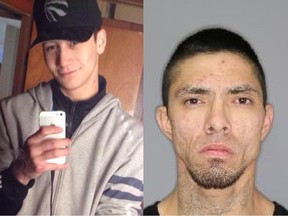 Brandon Applegate, 22, (left) died from a single gunshot wound on Oct. 4, 2020. Justin Troy Ballantyne, 32, was sentenced to 18 years after pleading guilty to manslaughter in connection with his shooting death.(Supplied photos for Saskatoon StarPhoenix)