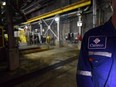 A Cameco employee participates in a media tour of the uranium mine in Cigar Lake on Sept. 23, 2015.