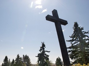 A cross at Hillcrest Memorial Gardens in Saskatoon is seen in this May 2009 photo.