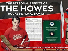Gordie Howe set many records and now some of his coveted memorabilia that was in the Hockey Hall of Fame is available to bid on