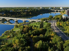 Aerial view of Saskatoon