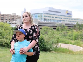 Krista Reid with her nine-year-old son Casten Boyer.