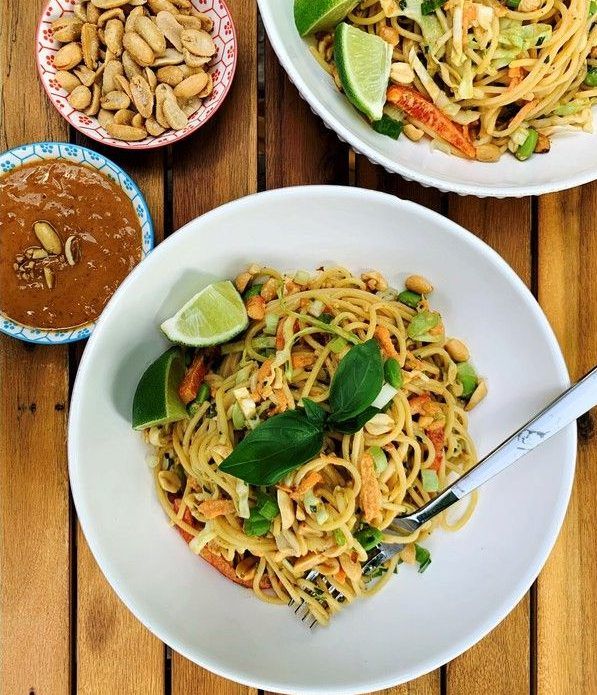 Noodle Salad in Spicy Peanut Sauce.