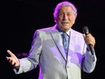 In this file photo taken on August 08, 2019 US singer Tony Bennett (Anthony Dominick Benedetto) performs on stage during an invitation only concert at the newly opened Encore Boston Harbor Casino in Everett, Massachusetts.