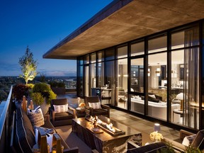 A 1,300 square foot terrace at No. 1 River Landing