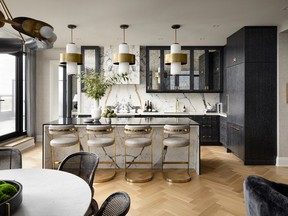 Black cabinetry at No. 1 River Landing