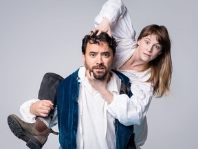 Brent Hirose and Lili Beaudoin (l-r) are members of The Spontaneous Shakespeare Company, performing Breaking Bard at the 2023 Saskatoon Fringe Festival.