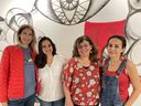 From left: Tetiana Kyzieieva, Yasaman Tarighat, Mahboubeh Shahbadi and Elham Zafaremili are preparing for a gallery exhibition of their art, to be held at the end of August. (Julia Peterson/Saskatoon StarPhoenix)