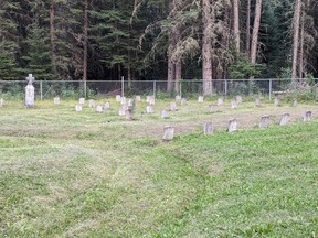 The cemetery grounds at the former site of the Beauval Indian residential school in northern Saskatchewan (Supplied photo courtesy English River First Nation)