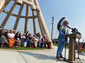 Federation of Sovereign Indigenous Nations (FSIN) Chief Bobby Cameron was among those speaking on Tuesday, August 29, 2023 in Saskatoon, when the FSIN announced the organization was suing the provincial and federal governments over alleged treaty breaches.