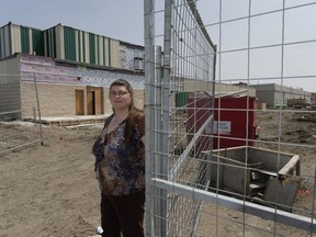 Rebecca Rackow, the director of advocacy with the Canadian Mental Health Association's Saskatchewan division poses at Regina Urgent Care Centre in Regina on Monday June 12, 2023. The centre is currently under construction and will feature a separate entrance for people with mental health and addictions issues.