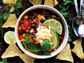 Chorizo and black bean chili.