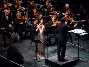 Sarah Slean performs the music of Joni Mitchell with the Saskatoon Symphony Orchestra in 2018.